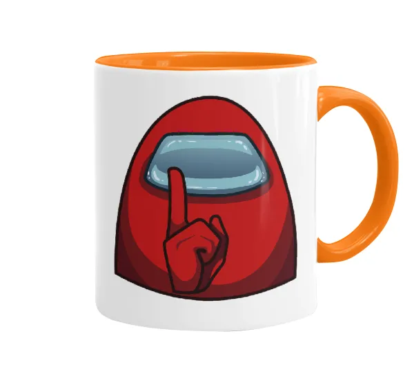 Among US — Mug colored orange, ceramic, 330ml