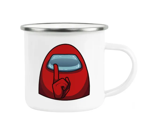 Among US — Metallic enamel cup white 360ml