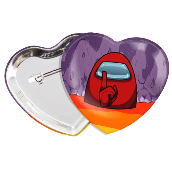 Among US — Heart pin badge (57x52mm)