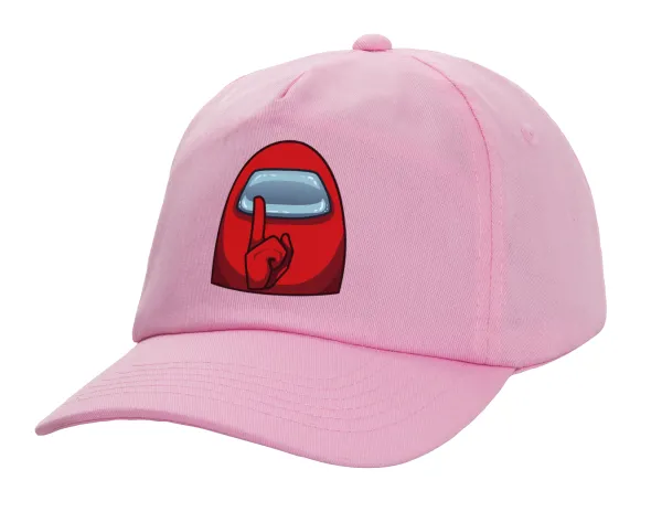 Among US — Adult Baseball Cap, 100% Cotton, PINK (COTTON, ADULT, UNISEX, ONE SIZE)
