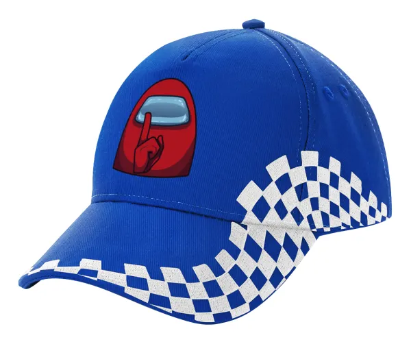 Among US — Adult Ultimate BLUE RACING Cap, (100% COTTON DRILL, ADULT, UNISEX, ONE SIZE)