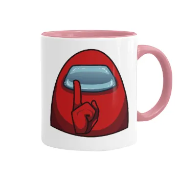 Among US, Mug colored pink, ceramic, 330ml
