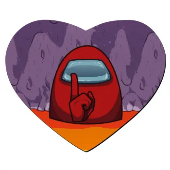 Among US, Mousepad heart 23x20cm
