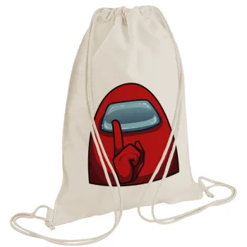 Among US, Τσάντα πλάτης πουγκί GYMBAG natural (28x40cm)