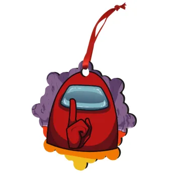 Among US, Στολίδι Χριστουγεννιάτικο στολίδι snowflake ξύλινο 7.5cm