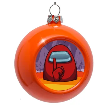 Among US, Orange Christmas tree ornament bauble 8cm