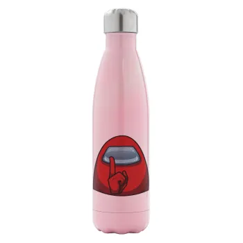 Among US, Metal mug thermos Pink Iridiscent (Stainless steel), double wall, 500ml