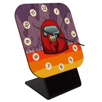 Among US, Quartz Table clock in natural wood (10cm)