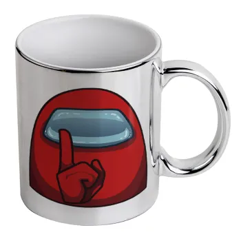 Among US, Mug ceramic, silver mirror, 330ml
