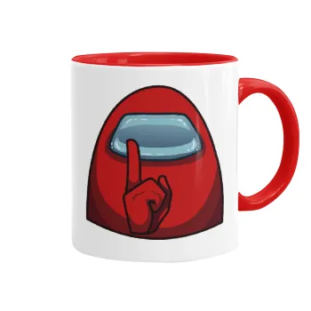 Among US, Mug colored red, ceramic, 330ml