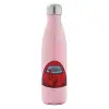 Μεταλλικό παγούρι θερμός Ροζ Ιριδίζον (Stainless steel), διπλού τοιχώματος, 500ml