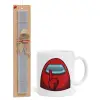 Easter Set, Ceramic Cup (330ml) & Easter aromatic flat candle (30cm) (GRAY)