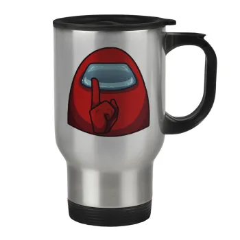 Among US, Κούπα ταξιδιού ανοξείδωτη με καπάκι, διπλού τοιχώματος (θερμό) 450ml
