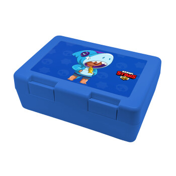 Brawl Stars Leon Shark, Children's cookie container BLUE 185x128x65mm (BPA free plastic)