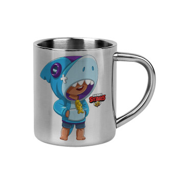 Brawl Stars Leon Shark, Mug Stainless steel double wall 300ml