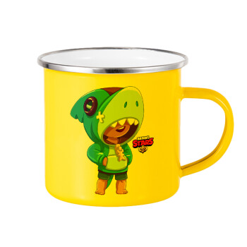 Brawl Stars Leon Shark, Yellow Enamel Metallic Cup 360ml