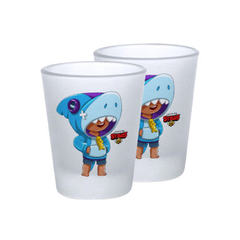 Brawl Stars Leon Shark, Σφηνοπότηρα γυάλινα 45ml του πάγου (2 τεμάχια)