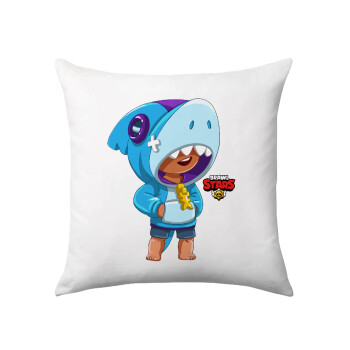 Brawl Stars Leon Shark, Sofa cushion 40x40cm includes filling