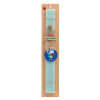Easter Set, wooden keychain & aromatic flat Easter candle (30cm) (TURQUOISE)