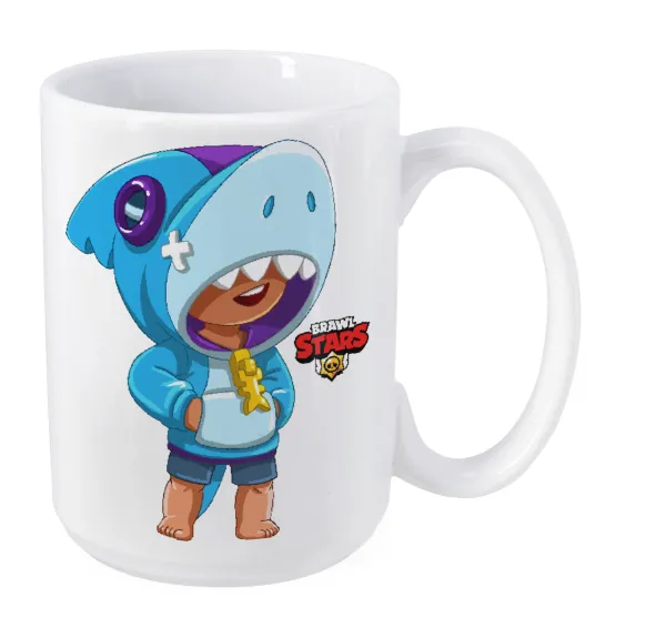 Brawl Stars Leon Shark — Mega mug, ceramic, 450ml