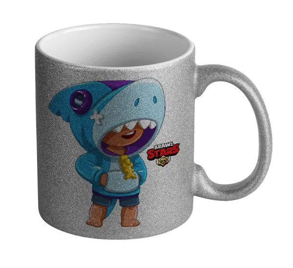 Brawl Stars Leon Shark — Glitter Ασημένια