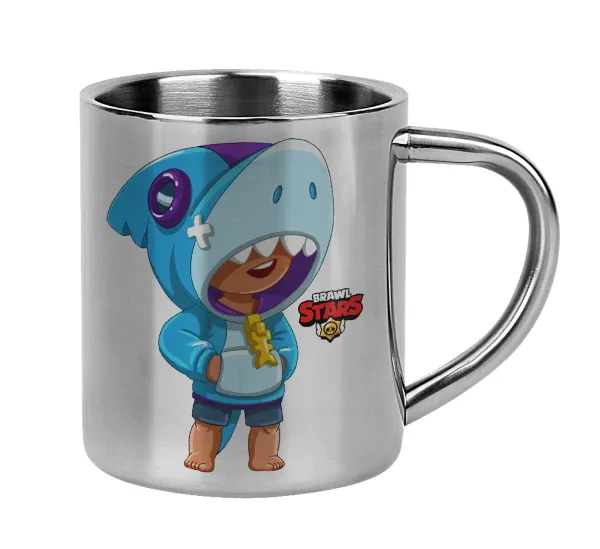 Brawl Stars Leon Shark — Mug Stainless steel double wall 300ml