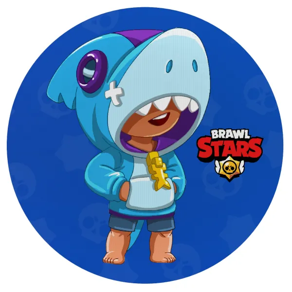 Brawl Stars Leon Shark — Mousepad Στρογγυλό 20cm