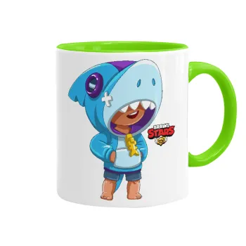 Brawl Stars Leon Shark, Κούπα χρωματιστή βεραμάν, κεραμική, 330ml
