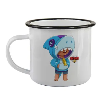 Brawl Stars Leon Shark, Κούπα εμαγιέ με μαύρο χείλος 360ml