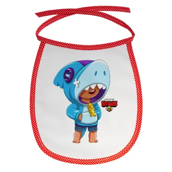 Brawl Stars Leon Shark, Σαλιάρα μωρού αλέκιαστη με κορδόνι Κόκκινη