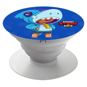 Brawl Stars Leon Shark, Phone Holders Stand  Λευκό Βάση Στήριξης Κινητού στο Χέρι