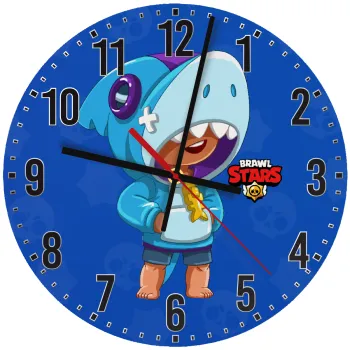 Brawl Stars Leon Shark, Ρολόι τοίχου ξύλινο (30cm)