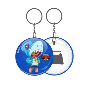 Brawl Stars Leon Shark, Μπρελόκ μεταλλικό 5cm με ανοιχτήρι