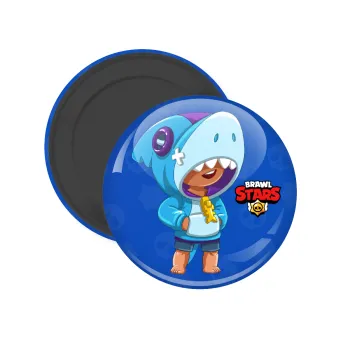 Brawl Stars Leon Shark, Μαγνητάκι ψυγείου στρογγυλό διάστασης 5cm