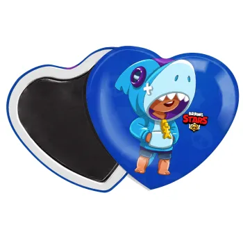 Brawl Stars Leon Shark, Μαγνητάκι καρδιά (57x52mm)