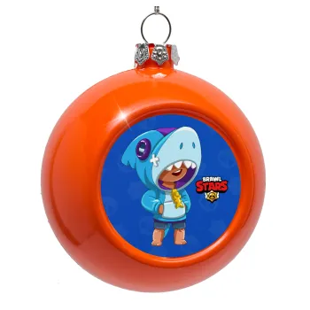 Brawl Stars Leon Shark, Orange Christmas tree ornament bauble 8cm