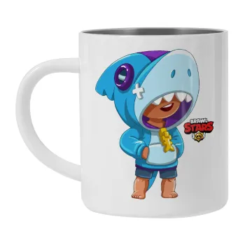 Brawl Stars Leon Shark, Mug Stainless steel double wall 300ml