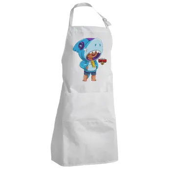 Brawl Stars Leon Shark, Adult Chef Apron (with sliders and 2 pockets)