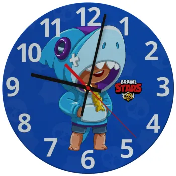 Brawl Stars Leon Shark, Ρολόι τοίχου γυάλινο (30cm)