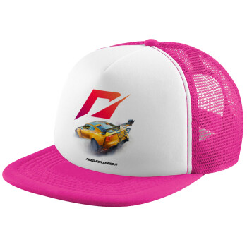 Need For Speed, Καπέλο Ενηλίκων Soft Trucker με Δίχτυ Pink/White (POLYESTER, ΕΝΗΛΙΚΩΝ, UNISEX, ONE SIZE)