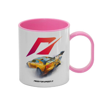Need For Speed, Κούπα (πλαστική) (BPA-FREE) Polymer Ροζ για παιδιά, 330ml