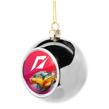 Need For Speed, Silver 8cm Christmas tree ball ornament