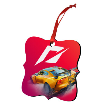 Need For Speed, Christmas ornament polygon wooden 7.5cm