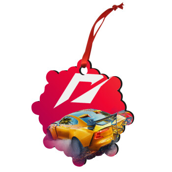 Need For Speed, Christmas ornament snowflake wooden 7.5cm