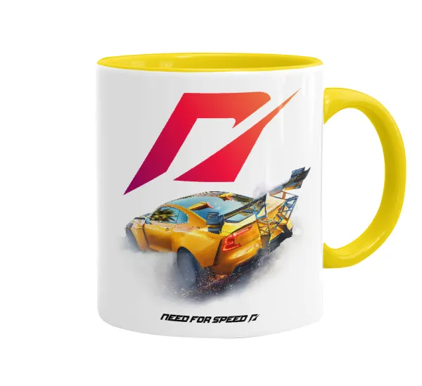Need For Speed — Mug colored yellow, ceramic, 330ml