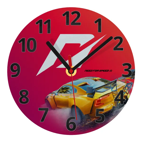 Need For Speed — Glass wall clock (20cm)