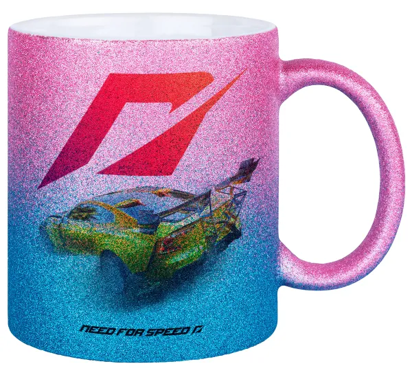 Need For Speed — Gold/blue glitter mug, ceramic, 330ml