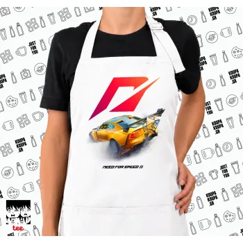 Need For Speed, Ποδιά μακριά Σεφ ολόσωμη με τσέπες white (ΕΝΗΛΙΚΩΝ)