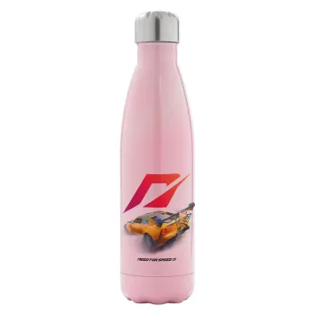Need For Speed, Metal mug thermos Pink Iridiscent (Stainless steel), double wall, 500ml