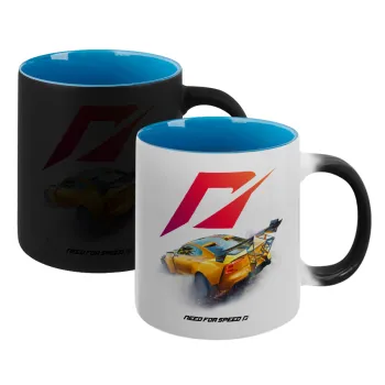 Need For Speed, Κούπα Μαγική εσωτερικό μπλε, κεραμική 330ml που αλλάζει χρώμα με το ζεστό ρόφημα